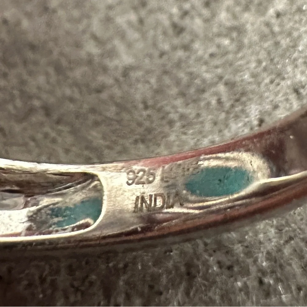 925 STERLING SILVER BLUE TOPAZ TURQUOISE & MOONSTONE Ring by Colleen Lopez - Picture 6 of 8